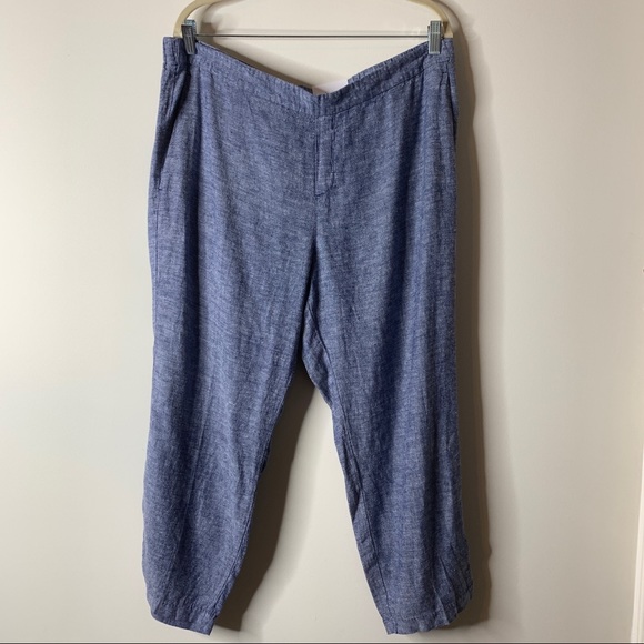 NWT Old Navy Harper Linen Blend Cropped Pants 16 - Picture 2 of 6